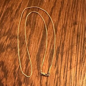 14k gold fill box chain necklace